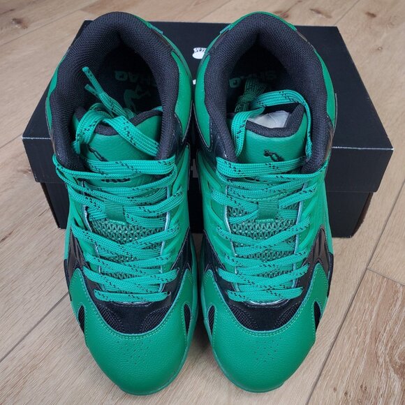 Shaq Devastator Mens Sz 8.5 Basketball Shoes Green Athletic Mid Sneakers School - Picture 5 of 9